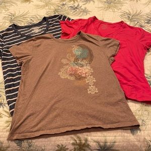 Set of 3 Womens Short Sleeve T-Shirts